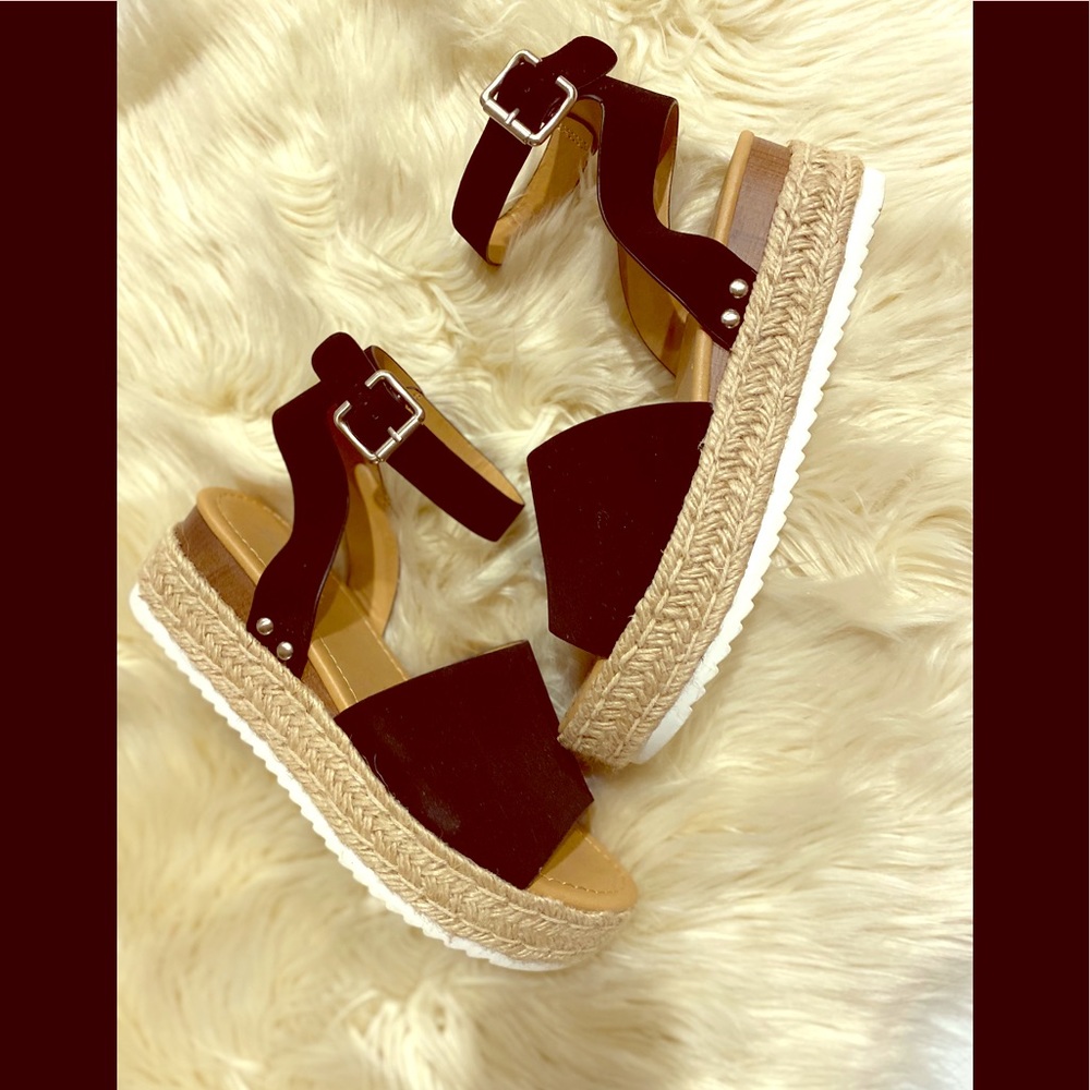 Soda Topic Natural Espadrille Flatform Sandals